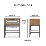Tommy Hilfiger Hayworth Mirrored Side Table In Ash Gray. Fixed Price $200.22.