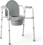 3-IN-1 Steel Bedside Commode Standard Seat Folding Frame Bucket Clip-on New. Fixed Price $60.14.