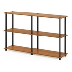 Furinno Turn-n-tube Wood 3-TIER Storage Display Rack Light Cherry/black. Fixed Price $92.05.