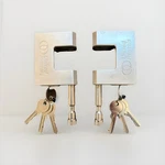 2 Pk United Trailer Container Gates Block Padlock Straight Shackle 4 Keys. Fixed Price $54.95.