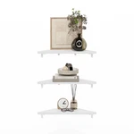 Furinno Rossi Triangle Floating Shelves - 15.3" Set Of 3, White. Fixed Price $38.26.