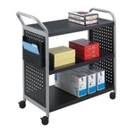 Safco 5339BL Scoot Utility Cart Shelf Black/silver 300 Lb Capacity. Fixed Price $500.69.