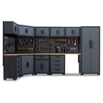 Garage Storage Cabinet 15PCS Workshop W/steel Drawers Workbench Pegboard. Fixed Price $2999.00.