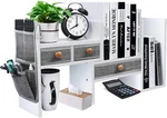 X-cosrack Wood Expandable Desktop Bookshelf Counter Bookcase Adjustable White. Fixed Price $42.80.