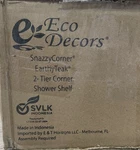 Decoteak ED980 2-TIER Corner Shower Shelf, Waterproof Storage Wood. Fixed Price $97.99.