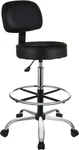 Amazonbasics Adjustable Drafting Spa Bar Stool With Foot Rest & Wheels - Black. Fixed Price $131.99.