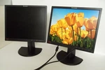 LOT-2 Lenovo Thinkvision L1900PA Dual Monitor Setup 19" Vga Dvi 4431-HE1. Fixed Price $129.75.