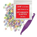 3/16 Inch Orthodontic Elastic Rubber Bands, 100 Pack, Neon, Light 2.5 Ounce. Fixed Price $7.79.
