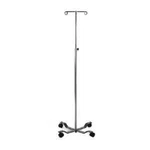 Rolling 2-HOOK 4-LEG Chrome Plated Stand Wheeled Poles I.v. Cart. Fixed Price $41.44.