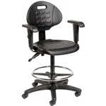 Interion Polyurethane Task Stool With Adjustable Arms Black. Fixed Price $216.45.