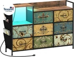 8 Drawers Dresser With Charging Station And Led Lights Side Pocket Open Shelf Fa. Fixed Price $151.12.