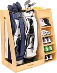 Wooden Storage Organizer For Garage Fits 2 Bags Any Level Golfer Great. Fixed Price $249.64.