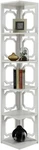 Elegant Omega 5-TIER Corner Bookcase In White Stylish Storage Solution. Fixed Price $164.99.