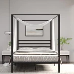 Golden Gate Beds Frame With Four Poster Design, Strong Queen Canopy Black. Fixed Price $395.55.