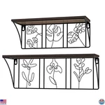 Qutrey Set Of 2 Floating Shelves - Minimalist Metal Wall Art With Rustic Finish. Fixed Price $52.69.