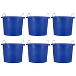 United Solutions 19 Gal Large Plastic Tub W/ Rope Handle, Red, 6 Pack (used). Fixed Price $113.04.