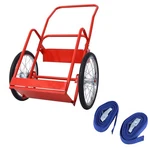 Large Dual Oxygen Tank Cart Dolly Double Cylinder W/20" Wheels 220 Lbs Load. Fixed Price $139.99.