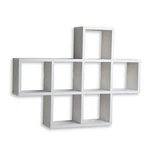 Danya B. XF11056WH Decorative Shelf Wall Mount Free Standing - Square. Fixed Price $73.23.