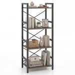 4-TIER Bookshelf Narrow Freestanding Display With Metal Frame-oak. Fixed Price $71.31.
