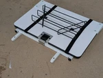 Pedigo Stretcher Footboard Assembly W/ Wire Chart Holder & Straps, White. Fixed Price $249.99.