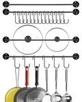 Tolare 4 Pcs Black Iron Kitchen Utensil Rack Wall 15.1"L X 1.3"W,. Fixed Price $29.07.