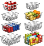 Extra Large Wire Baskets Set - Organize Kitchen, Laundry & Garage, Black. Fixed Price $69.99.