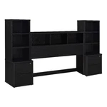 Coaster Westpark 3-PIECE Wood Queen Bedroom Set Bookcase Headboard In Black. Fixed Price $775.59.