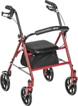 Drive Durable 4 Wheel Rollator Fold Up Removable Back, 7.5" Casters, Loop Locks. Fixed Price $89.99.