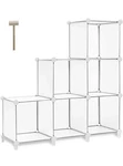 Tomcare Storage 6-CUBE Bookshelf,closet Organizer Shelves,white,new. Fixed Price $25.00.