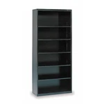 Tennsco B-78BK 6-SHELF Stationary Bookcase, 78"X34-1/2" Black. Fixed Price $555.99.