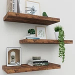 Upassion Floating Shelves For Wall Set Of 3, 16" Rustic Inch, Brown. Fixed Price $65.99.