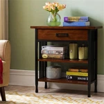 Leick Ironcraft Wood Foyer Bookcase With Drawer Storage In Brown. Fixed Price $271.03.