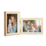 Double Picture 4X6 Vertical Horizontal Hinged Frames Stand .... Fixed Price $17.49.