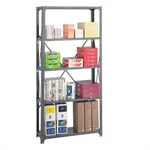 Safco 36 X 12 Commercial 5 Shelf Kit Dark Grey Finish. Fixed Price $194.99.