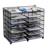 7-TIER Desk Paper Organizer, 12 Slots Mesh Countertop File Mail Ad.... Fixed Price $53.85.