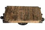 Antique Lineberry Nutting Hamilton Railroad Cart Coffee Table Made - Chicago Usa. Fixed Price $399.99.