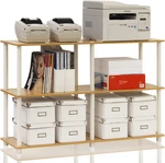 3-TIER Double Size Storage Rack In Beech And White Stylish Display Solution. Fixed Price $59.99.