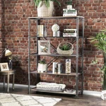 Furniture Of America Revo Industrial Pipe-inspired 5-TIER Sand Black Bookshelf. Fixed Price $301.25.