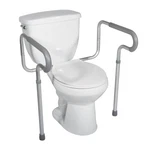 Drive White / Gray Aluminum Toilet Safety Rail Up 300 Lbs. Fixed Price $64.55.