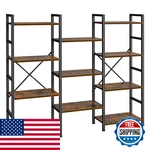 Superjare Triple 4 Tier Bookshelf Bookcase 11 Open Display Shelves Wide. Fixed Price $196.69.