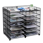 Tqvai 7-TIER Desk Paper Organizer, 12 Slots Mesh Countertop File Mail Organiz.... Fixed Price $52.51.