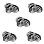 5 Pieces Chrome 3-WAY Metal Glass Display Connector 3/16 Inch Thick Cube. Fixed Price $19.77.
