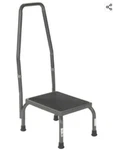 Drive Medical 13031-1SV Bariatric Step Stool With Handrail, Silver Vein. Fixed Price $25.00.
