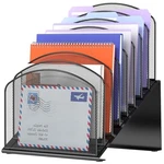 Inclined Desk File Organizer, 8-SECTION Upright SECTION-1 Pack Black. Fixed Price $45.55.