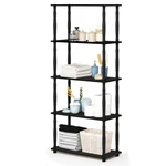 5 Tier Shelving Unit Turn-n Tube Storage Bookshelf Espresso Black 18032EX Bk. Fixed Price $59.99.