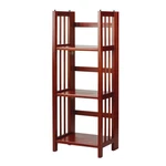 Casual Home Etagere Bookcase 3-SHELF Mahogany Wood 38" Open Storage Shelves. Fixed Price $61.55.