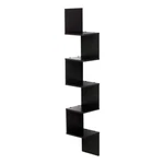 Wall Mount Floating Corner Shelf 5-TIER Square Espresso. Fixed Price $34.95.