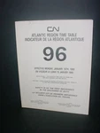 (EB102) Cn Employees Operating Time Table No. 96 Atlantic Region 1990. Fixed Price $10.82.