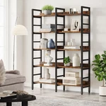 Tribesigns 5-TIER Industrial Bookshelf Etagere Freestanding Double Wide Bookcase. Fixed Price $157.88.
