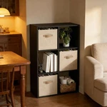 New 6 Cube Storage Organizer Stackable Shelf Bookcase Open Office Black. Fixed Price $67.44.